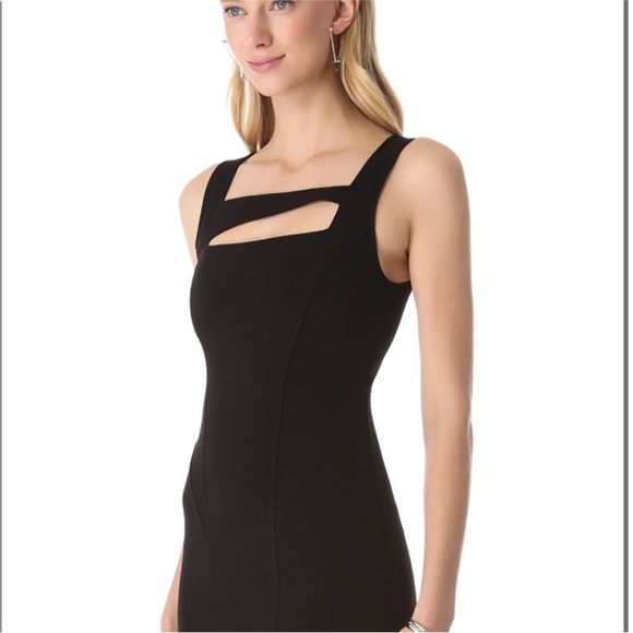 HELMUT Lang Gala Knit Aline Bodycon Black Dress Size Large Designer NWT Viscose - Picture 3 of 6